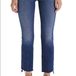MOTHER ‘The Insider' Crop Step Fray Jeans